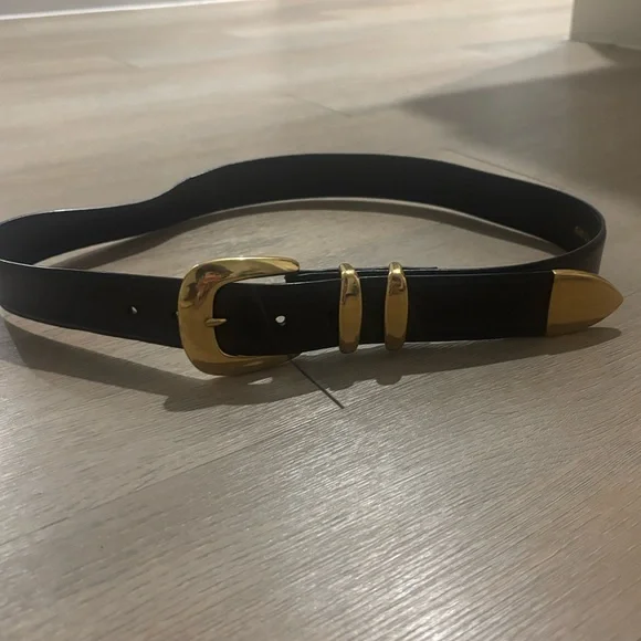 LEGENDARY SOLID BRASS LEATHER WIDE BELT - Picture 1 of 2
